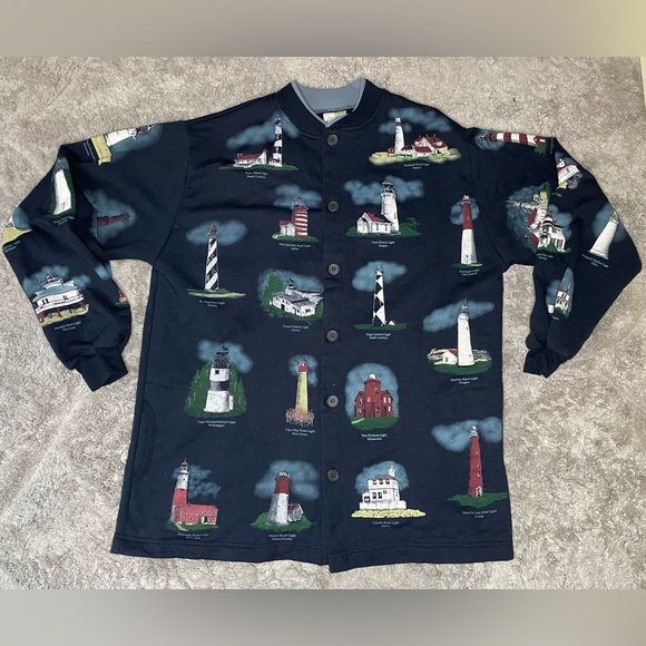 art unlimited Other - Vintage Lights of the United States Button Down Sweater Art Unlimited Size XL